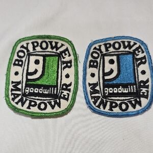 Boypower Manpower Embroidered Patch - Green & Blue